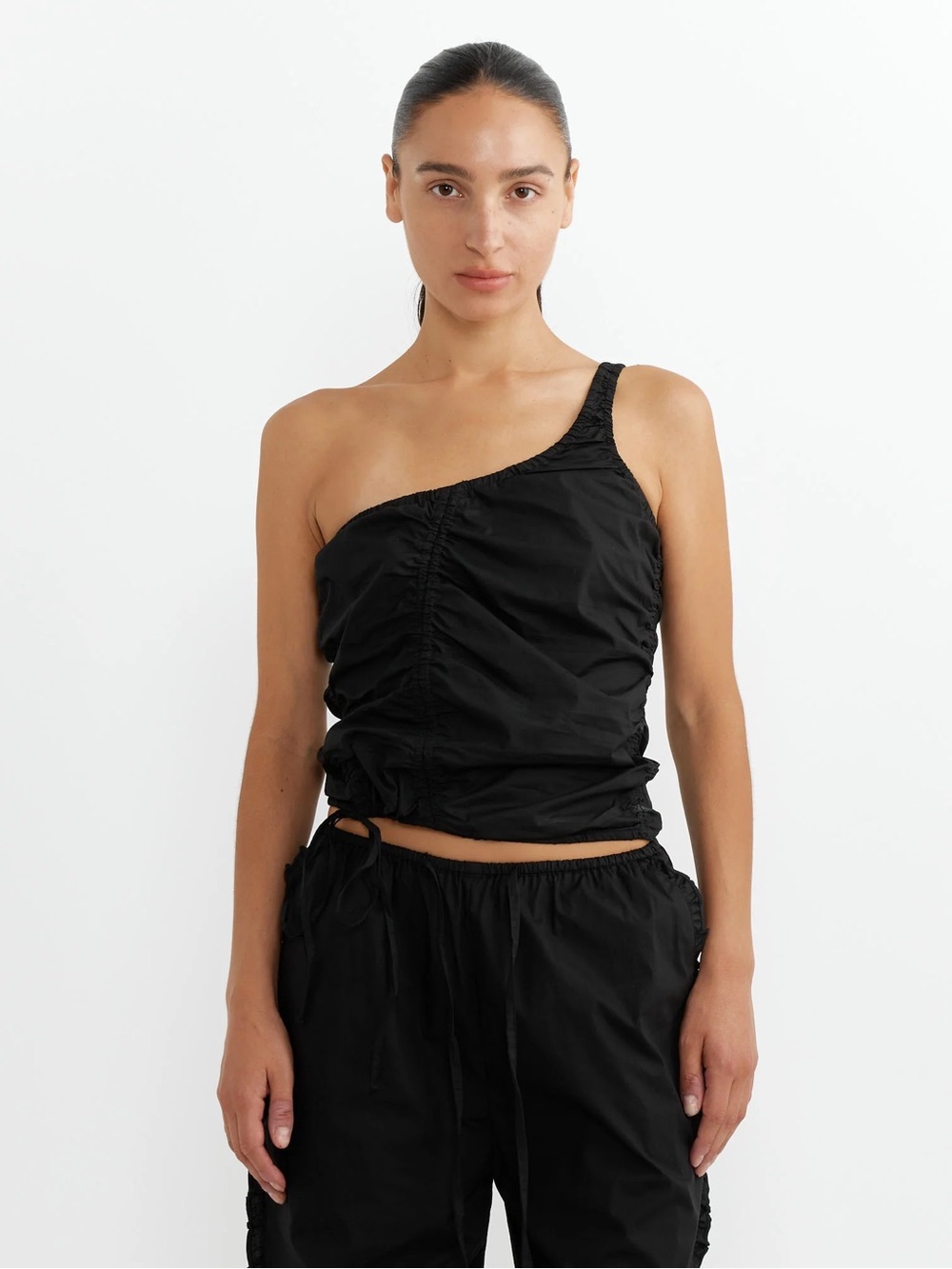 Deiji Studios Scrunchie Top In Black Size Medium
